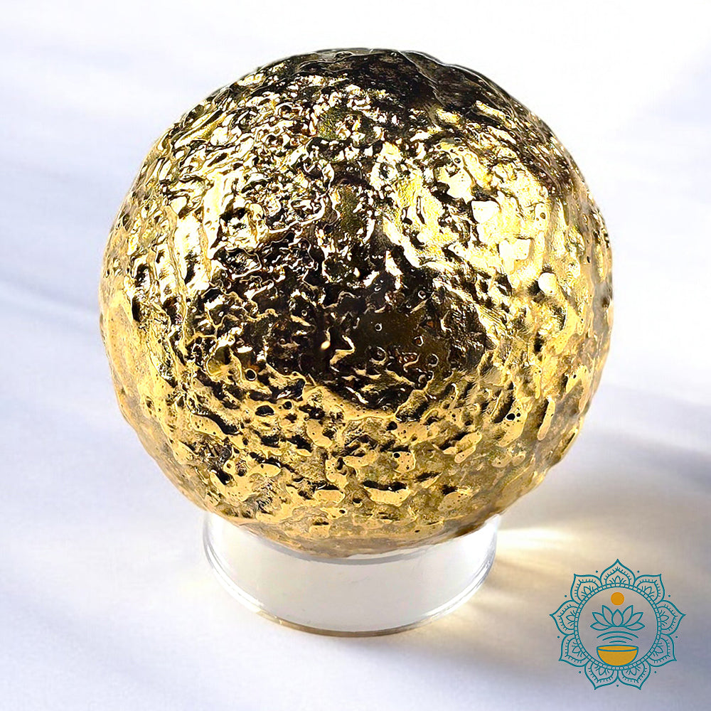 2 Brass Bliss Balls – Meditation & Sound Healing Chime with Complimentary Stands (Acrylic v.1)