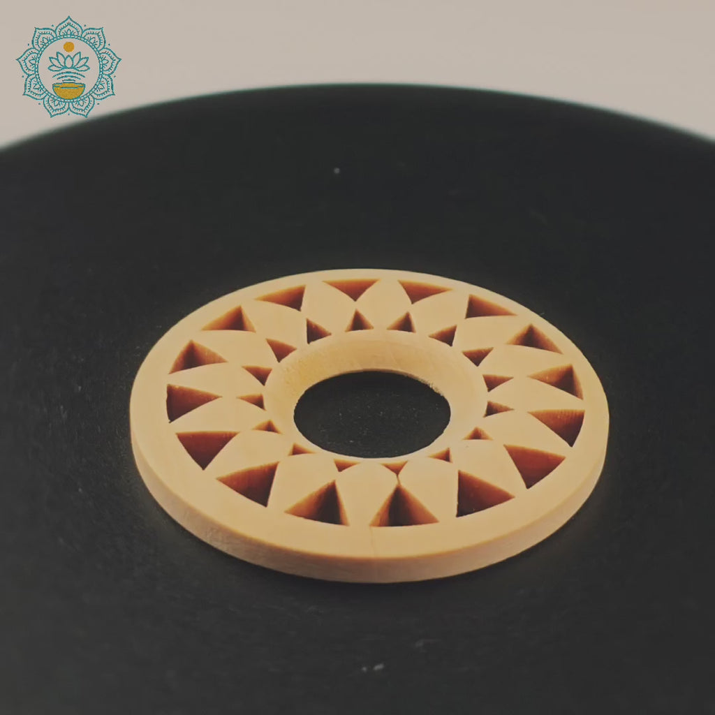 2 Brass Bliss Balls – Meditation & Sound Healing Chime with Complimentary Stands (Wooden v.1)