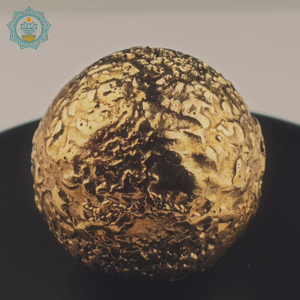 Brass Bliss Ball – Meditation & Sound Healing Chime with Premium Stand (Metal v.1)